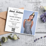 chic moderno doce 16 qr code convite fotográfico<br><div class="desc">chic moderno doce 16 qr code convite fotográfico</div>
