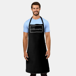 Chic moderno simples, nome branco preto, elegante,