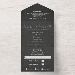 Chic Moderno Textura Cinza Escuro Casamento Foto