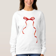 Chic & Na moda com a camiseta de Arco de fita verm