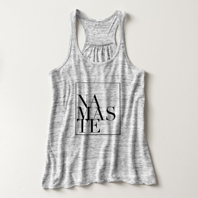 Chic Namaste Square Yoga Tank Top (Frente do Design)