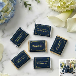 Chic Navy Gold Art Deco 80th Birthday