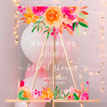 Chic outono floral banho de água bridal shower bem