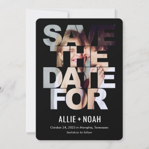 Chic Peek EDITABLE COLOR Salvar o Cartão de Data