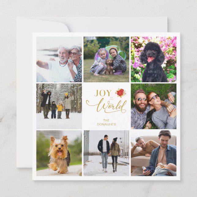 Chic Poinsettias Collage 8 Fotografias Natal (Frente)