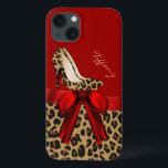 Chic Red & Jaguar Impressão Samsung Galaxy Nota 4<br><div class="desc">Fashionable Samsung Galaxy Note 4 gabinete feito em vermelho, no topo e um impressão pintado de onça marrom e preto, no fundo. Gráficos de uma fita de cetim vermelha e arco decoram o meio e um par de calcanhares de impressão aguares estão na metade superior. Personalize o texto bronzeado para...</div>