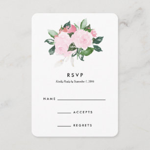 Chic Romance Cartão de Resposta de Casamento
