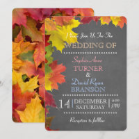 Chic Rustic Fall Deixa o Chalk Weding Convite