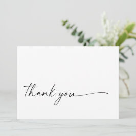 Chic + Script Moderno Obrigado Placa Simples