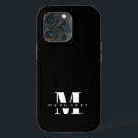 Chic Simple - Letra Minúscula Negrito Monograma No<br><div class="desc">Chic Simple Minimalist Letra Bold Monograma Nome iPhone 13 Pro Caso</div>
