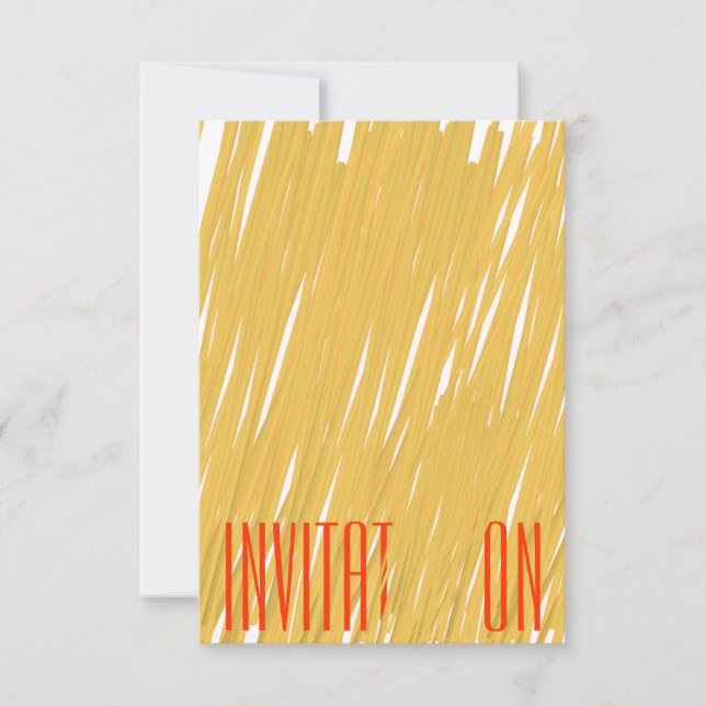 Chic Spaghetti Pasta Itália Janto Convite (Frente)