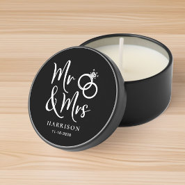 Chic Sr.Sra. Black White Wedding
