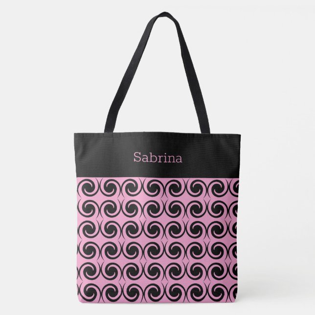 Chic Swirls Monograma Tote Bag (Frente)