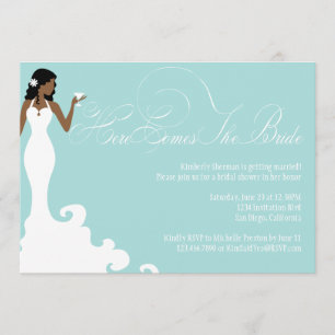 Chic Teal Aqui Vem o convite para Chás