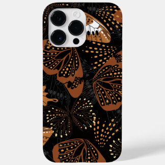 Chic Terracotta Brown and Black Butterfly Pattern