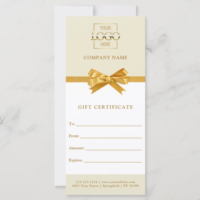 Chic Trendy Business Personalized Gift Certificate (Frente)