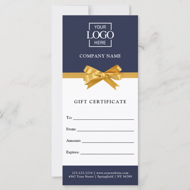 Chic Trendy Business Personalized Gift Certificate (Frente)
