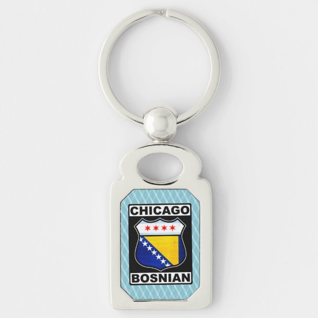 Chicago Bosnian American Chaveiro Keyring (Frente)