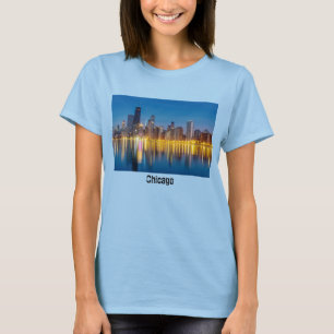 Chicago Dawn Cityscape 3/4 Capa T-Shirt