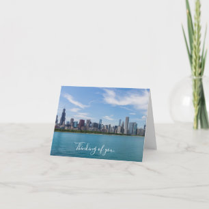 Chicago Day Cityscape Pensando Em Você Cartão