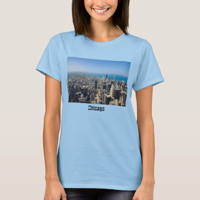 Chicago De Acima Da Camisa T (Frente)