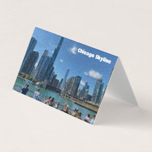 Chicago, Illinois Abstrato Skyline