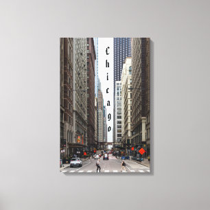 Chicago Madison Street Canvas Imprimir com Texto
