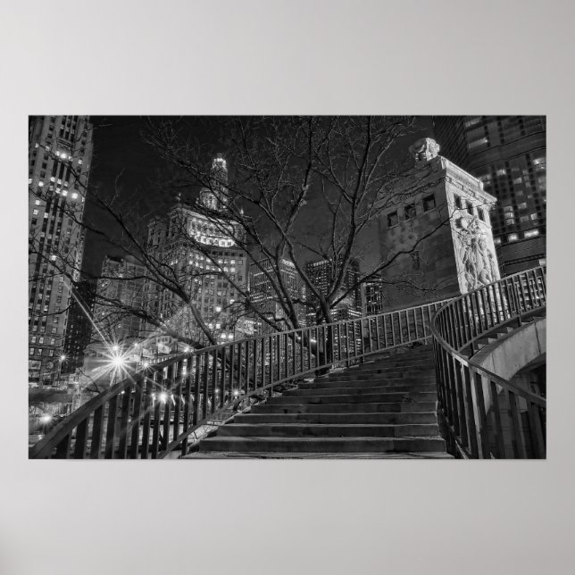 Chicago Michigan Ave Poster (Frente)
