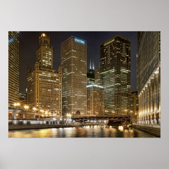 Chicago por Night poster (Frente)