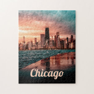 Chicago Quebra-cabeça de Arte da Cidade de Duros C