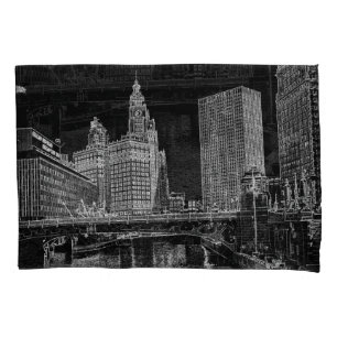 Chicago River 1967 Wrigley Building Sun Times Bldg