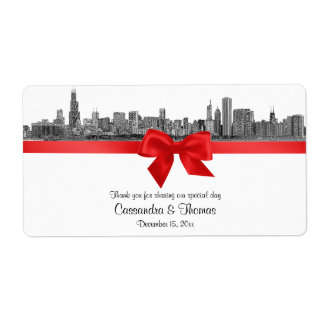 Chicago Skyline Etapa BW Tinto Etiqueta H