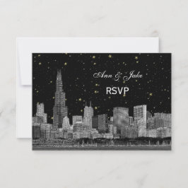 Chicago Skyline Etchada Starry DIY BG RSVP #2