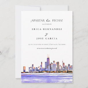 Chicago Skyline flat! Apartar la fecha! Cartão