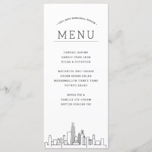 Chicago Skyline   Menu Janto de Eventos de Casamen