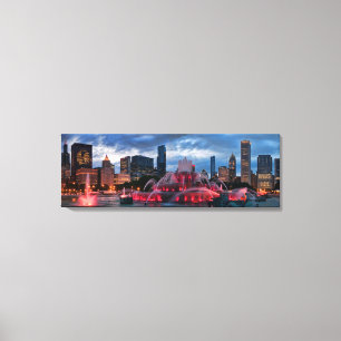 Chicago Skyline na Canvas 12x36