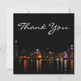Chicago Skyline no Cartões de agradecimentos Notur