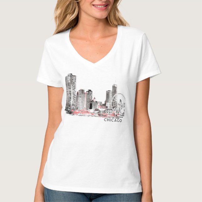 Chicago Skyline T-Shirt (Frente)