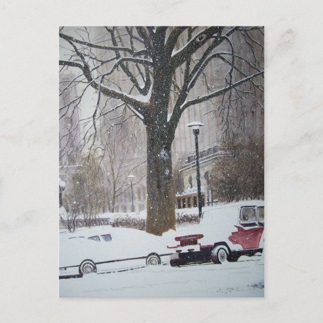 Chicago Streets em um cartão postal de inverno (Frente)