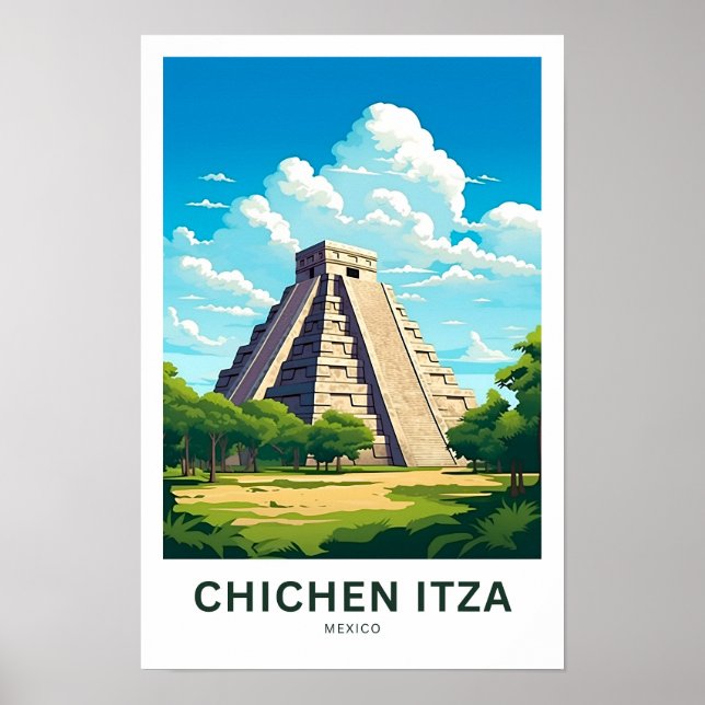 Chichen Itza Mexico Viagem Impressão (Frente)