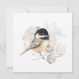 Chickadee Songbird Watercolor