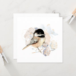 Chickadee Songbird Watercolor