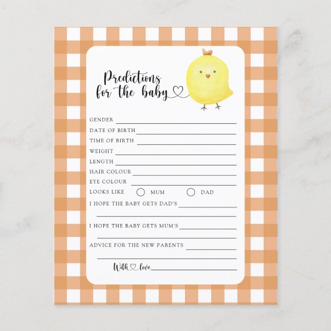 Chicken - baby predictions and advice (Frente)