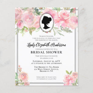 Chicote de Orçamento Flores Rosa Festa de Noivado 