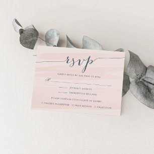 Chiffon RSVP Card com opção de refeição   Lâmpada