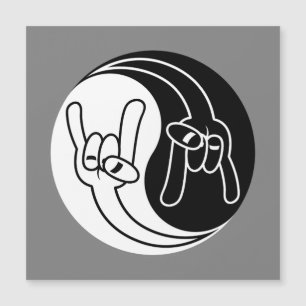 Chifres de Diabo Heavy Metal Yin Yang