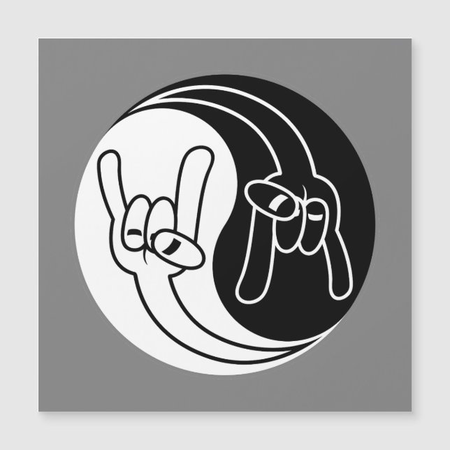 Chifres de Diabo Heavy Metal Yin Yang (Frente)