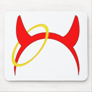 Chifres e halo Mousepad