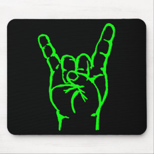 Chifres verdes Mousepad do metal