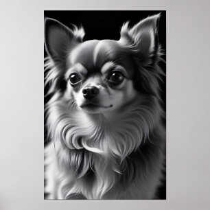 Chihuahua Dog Adorable Cute Pet Retrata Poster